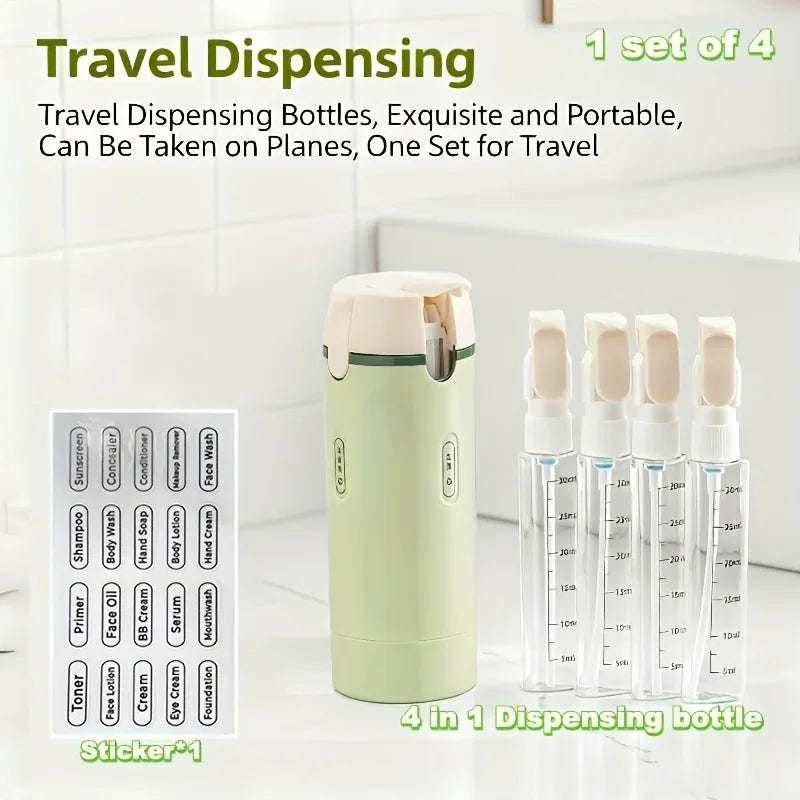 1pc 4-in-1 Emulsion Dispenser Bottle, Travel Bottle