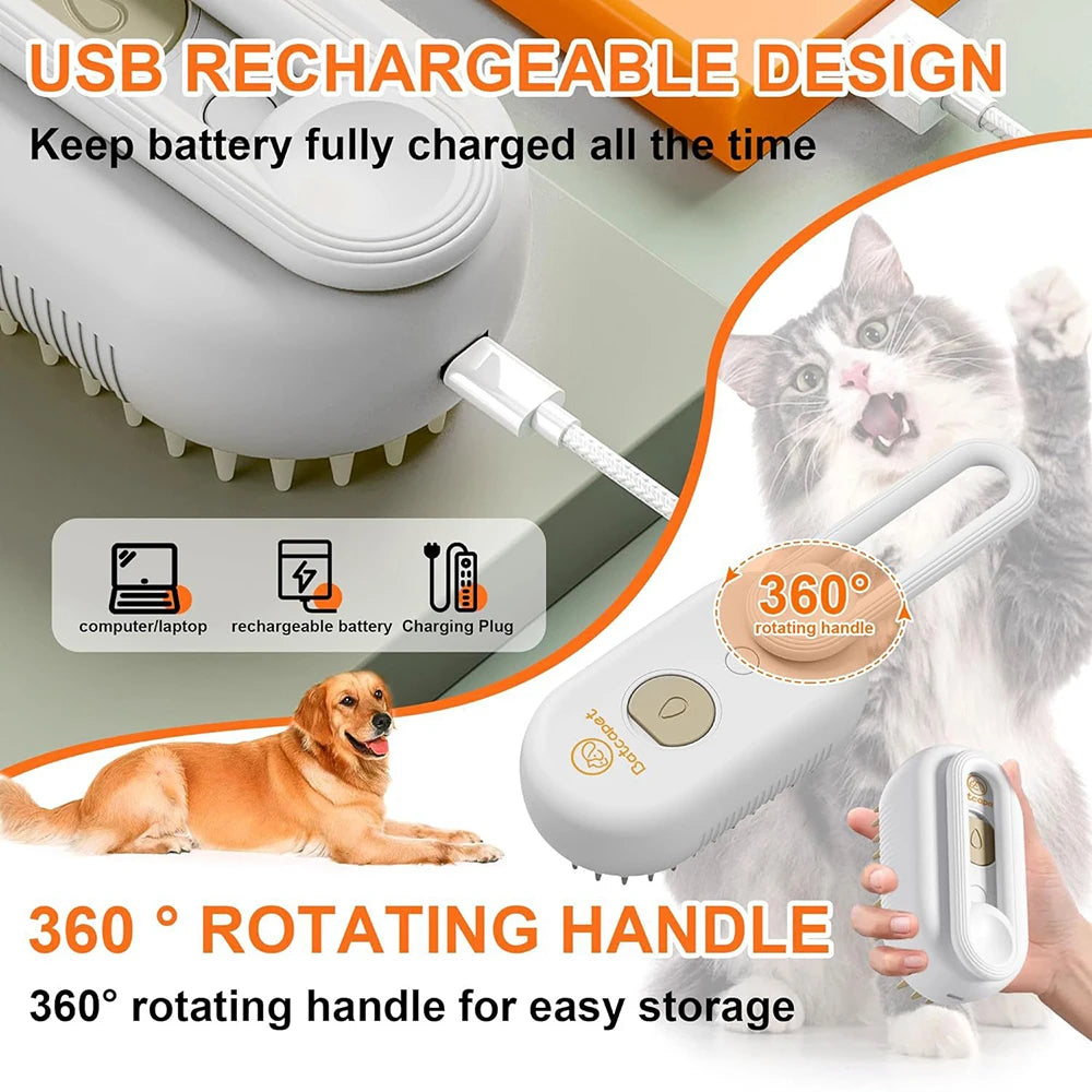 Pet Steam Electric Dog Brush
