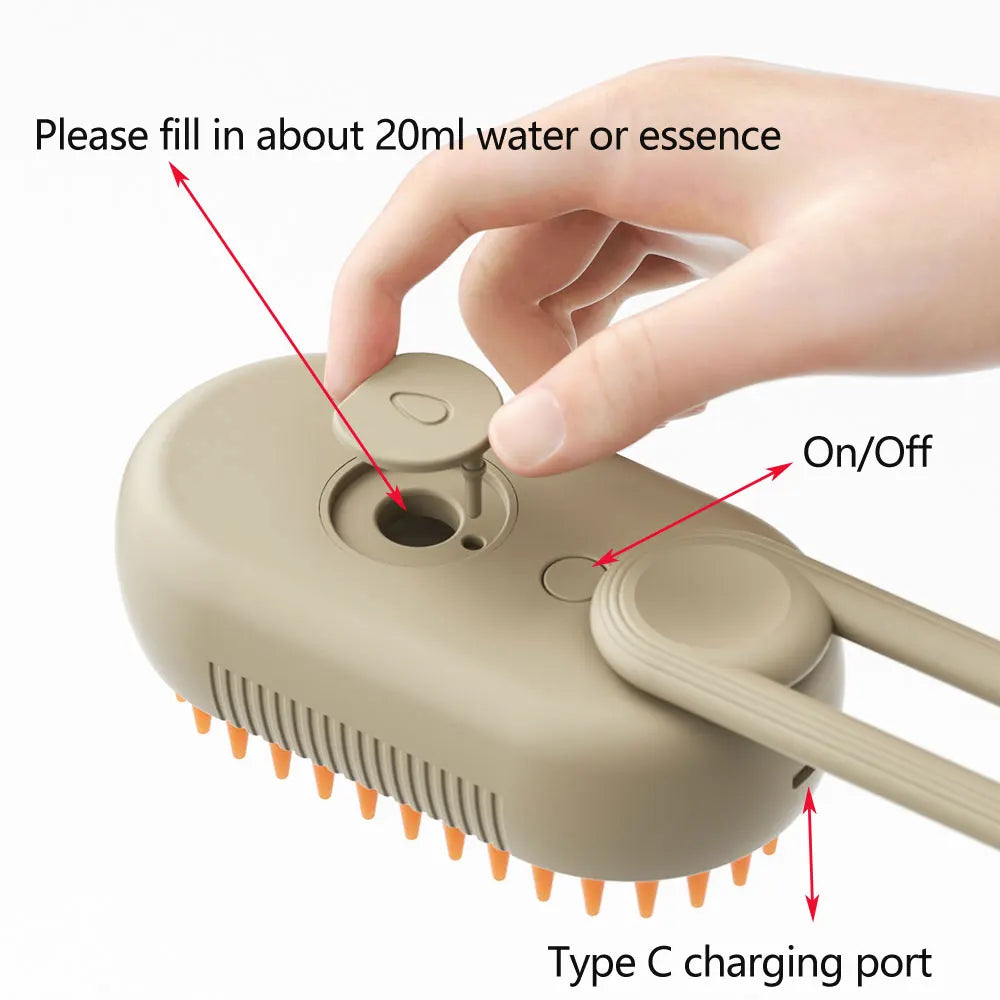 Pet Steam Electric Dog Brush